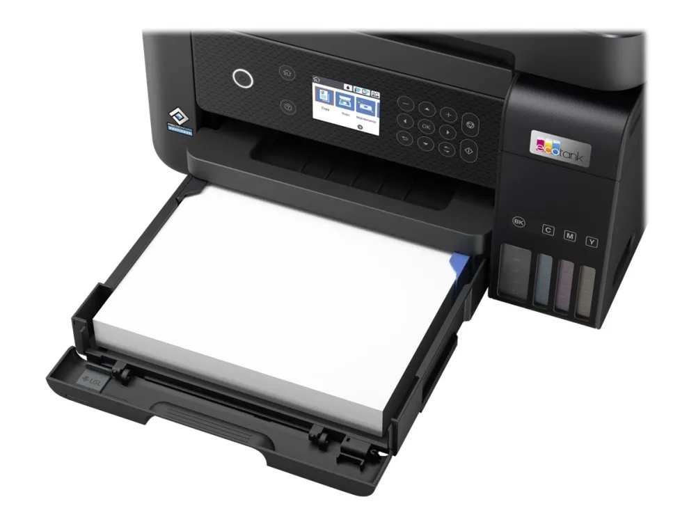 Epson EcoTank ET-3850 - Multifunktionsprinter - farve - blækprinter - A4/Legal (medie) - op til 15.5 spm (udskriver) - 250 ark - LAN, Wi-Fi
