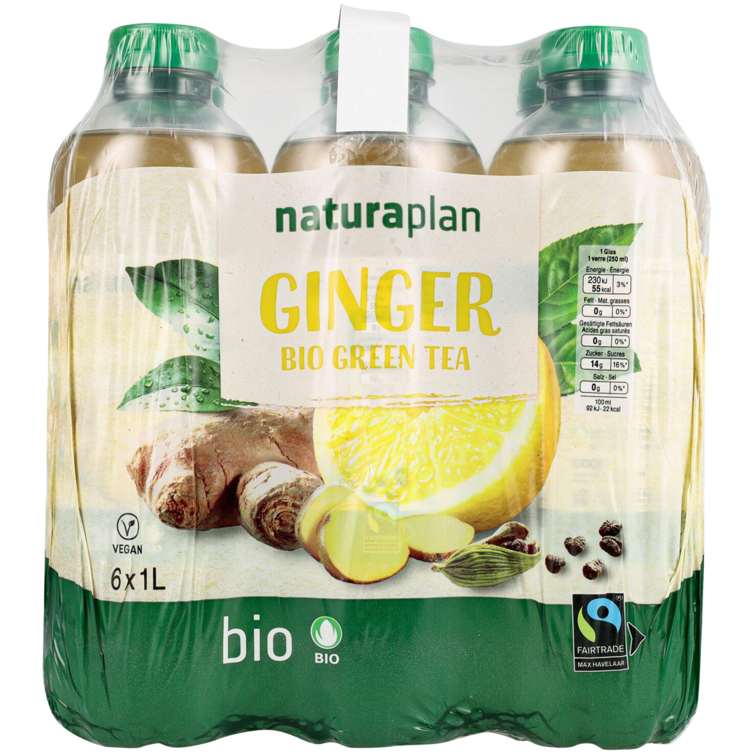Naturaplan Organic Ginger Green Ice Tea 6x1l