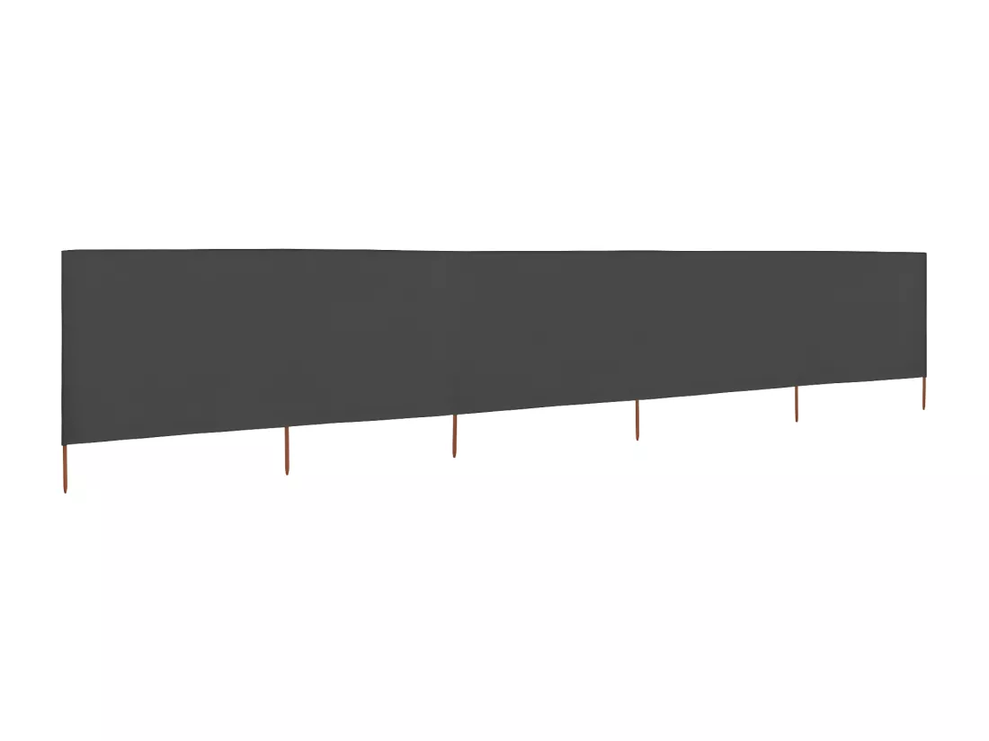Paravent 5 panneaux Tissu 600 x 160 cm Anthracite