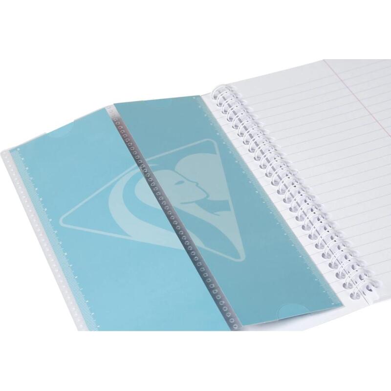 Carnet de vocabulaire reliure intégrale Koverbook 11x17cm 100 pages ligné + marge centrale couverture polypropylène transparent - Incolore