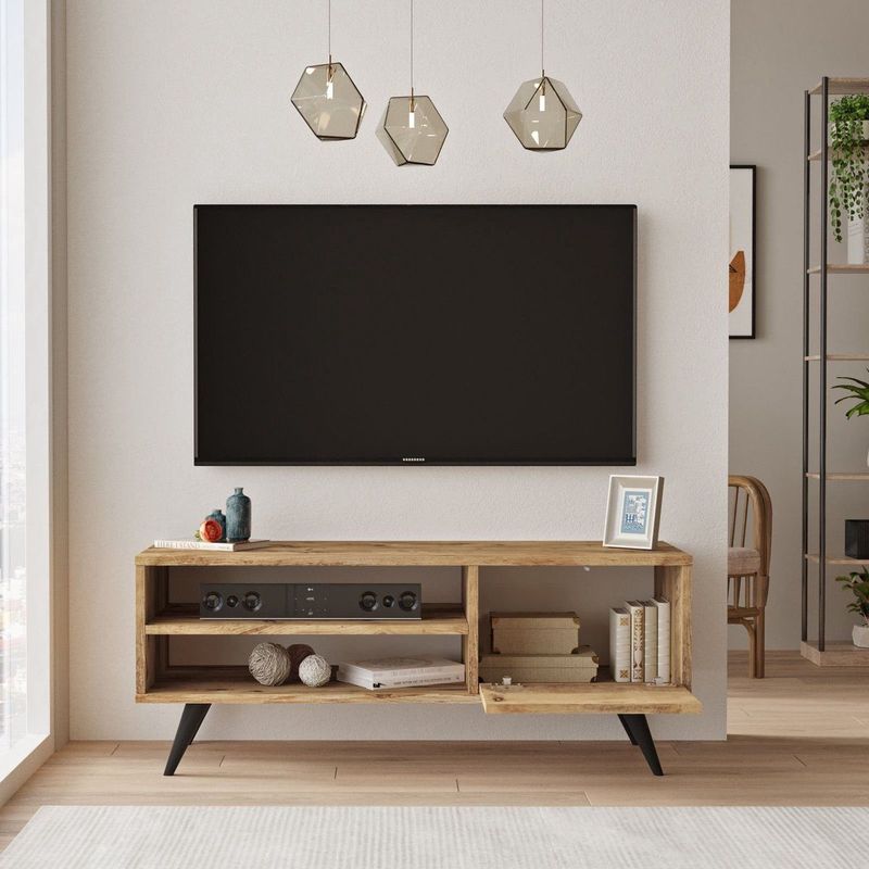 Hannah - Lou - TV-Meubel - Naturel - Spaanplaat - 110x40x44 cm