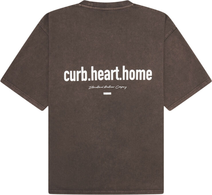 Woodbird WBBeam Washed Home Tee Brown