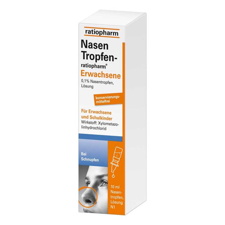 Nasentropfen ratiopharm Erwachsene, 10 ml