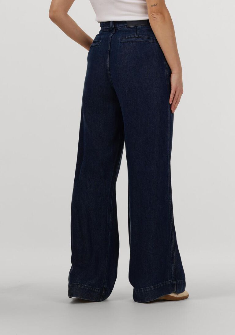 blauwe 7 for all mankind wide jeans pleated trouser stormy
