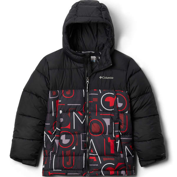 Doudoune ski COLUMBIA Y PIKE LAKE HDD JKT BLACK RED MULT