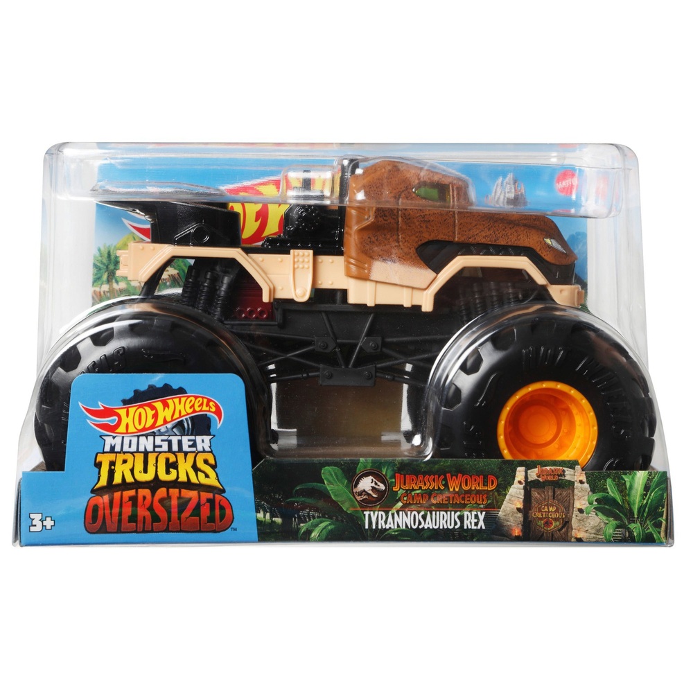 Hot Wheels Monster Trucks im Maßstab 1:24 – Jurassic T-Rex Die-Cast-Spielzeugfahrzeug