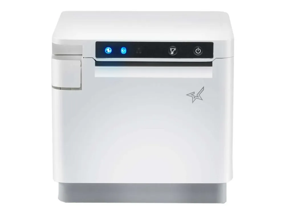 Star mC-Print3 MCP31CBI - Kvitteringsprinter - direkte termisk - Rulle (8 cm) - 203 dpi - op til 400 mm/sek. - USB-C, LAN, Bluetooth, USB vært - skærer - hvid