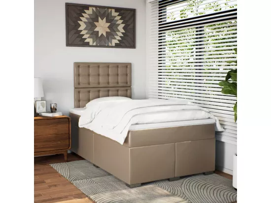 Sommier tapissier avec matelas Cappuccino 80x200 cm