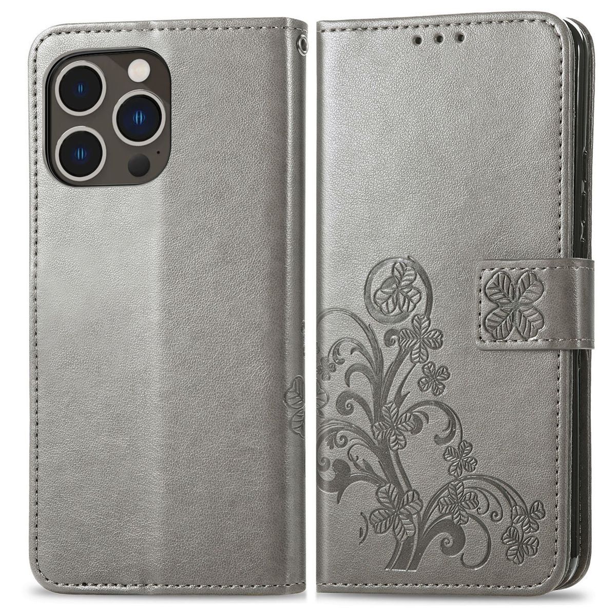 Hülle Handy Schutz für Apple iPhone 15 Pro Case Cover Klapp Tasche Wallet Etuis