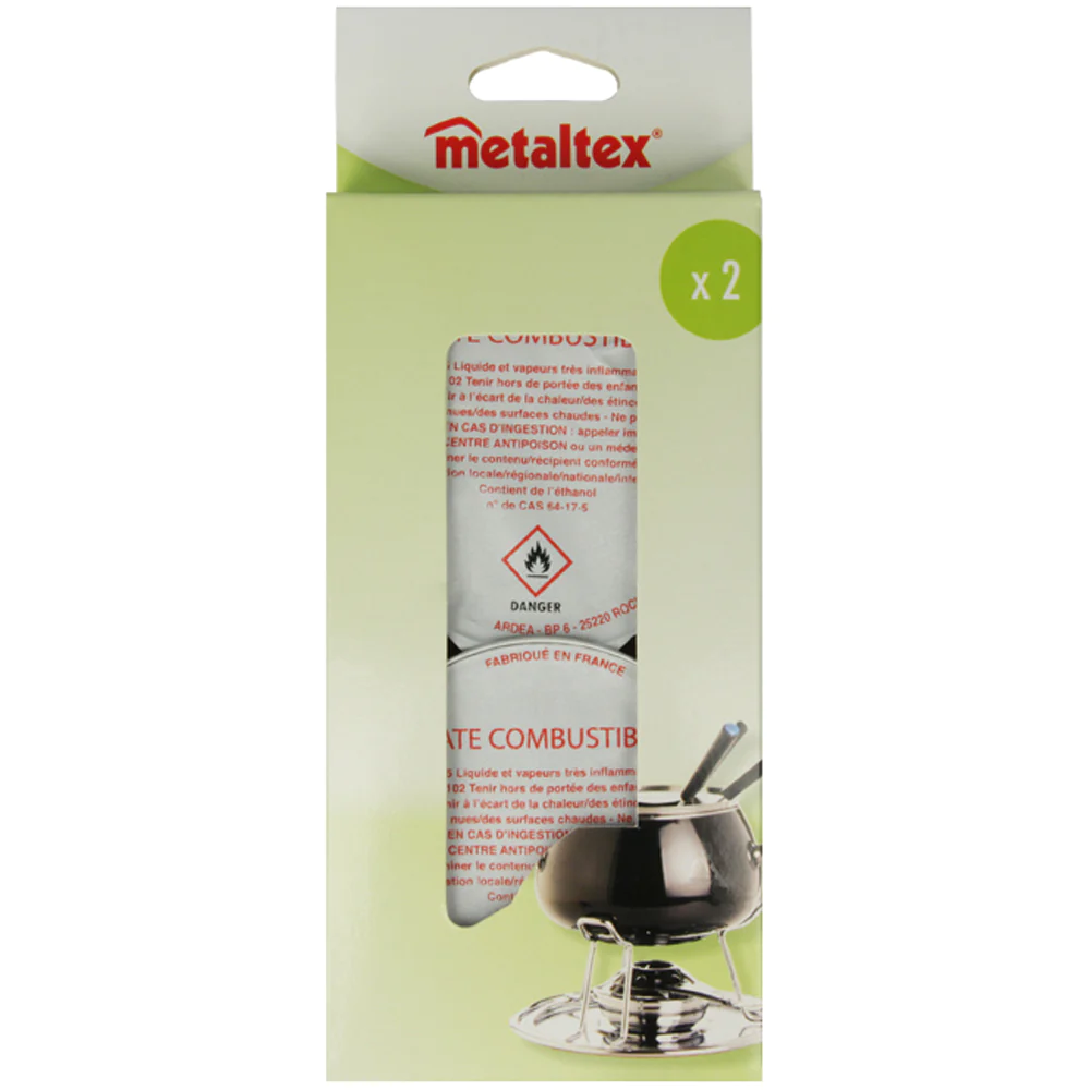 Pâte combustible 2 barquettes Metaltex