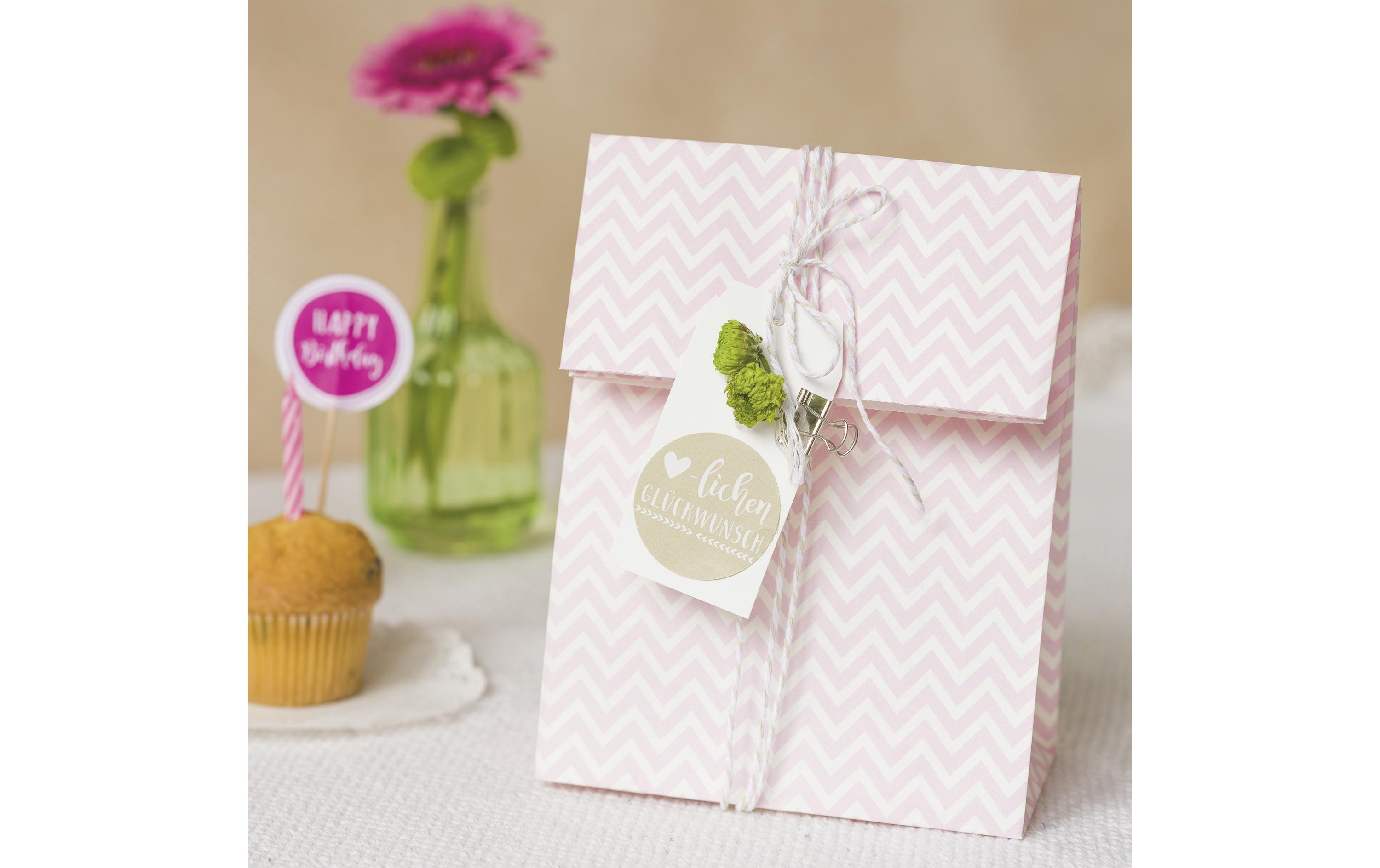 Geschenktüte 12 Stück PinkPapierbeutel Set
