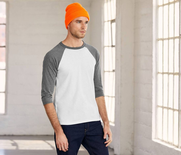 Bella Canvas BE3200 - T-shirt baseball manches ¾