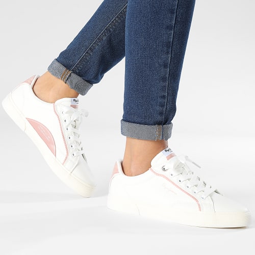 Baskets Femme Kenton Yusty PLS31536 White Pink