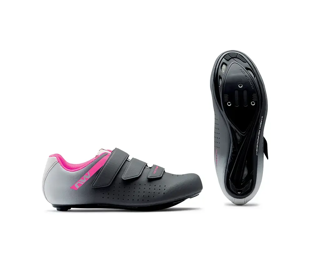 Northwave Core 2 Wielrenschoenen Grijs/Roze Dames