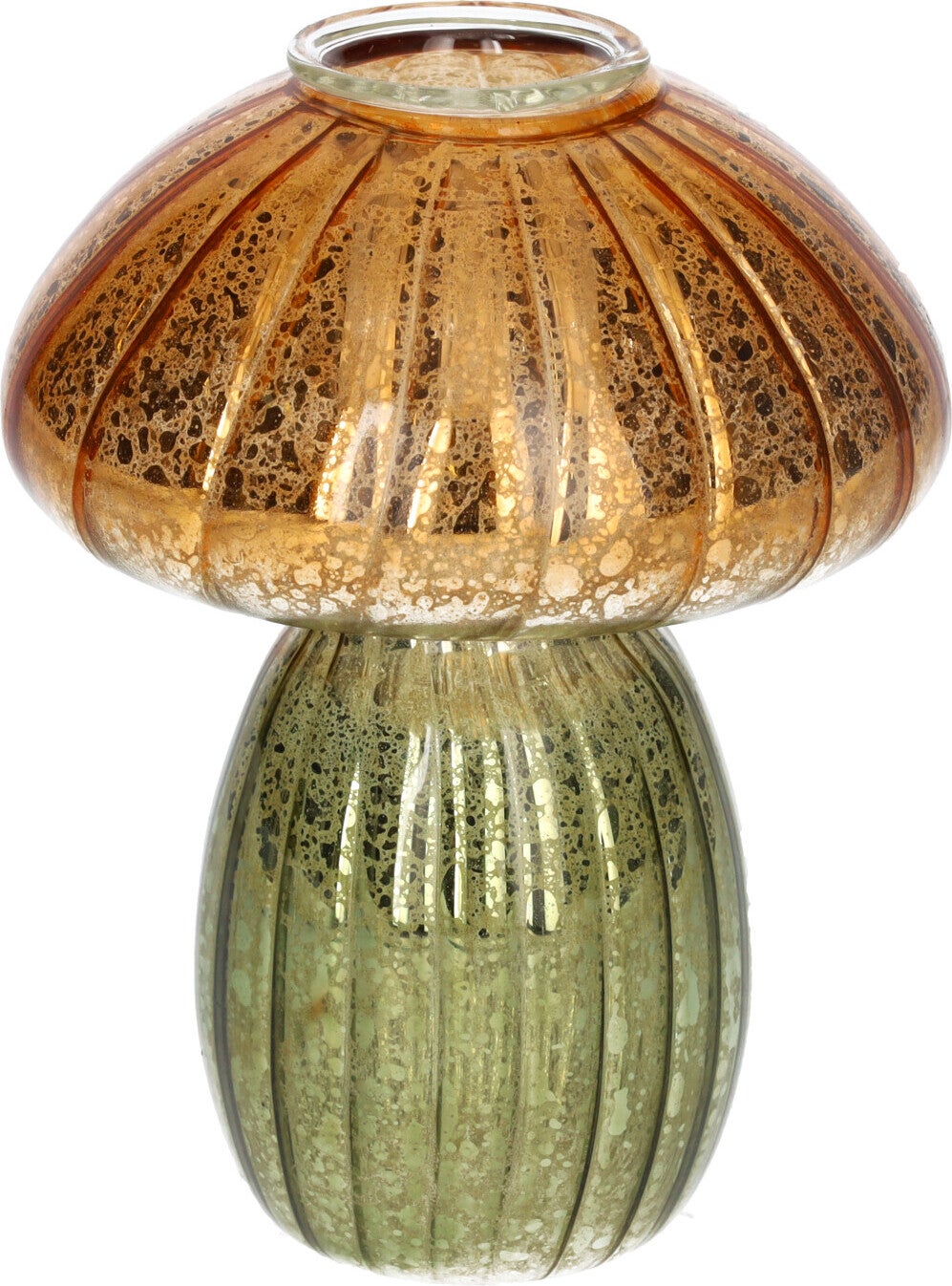 Duif vaas Portcini bruin / groen D 9 H 11,6 cm