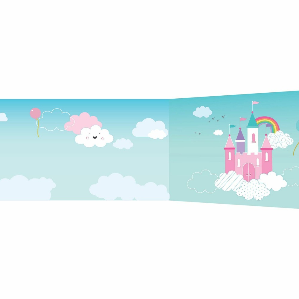 Scène à décorer pour enfants - licornes - stickers puffies