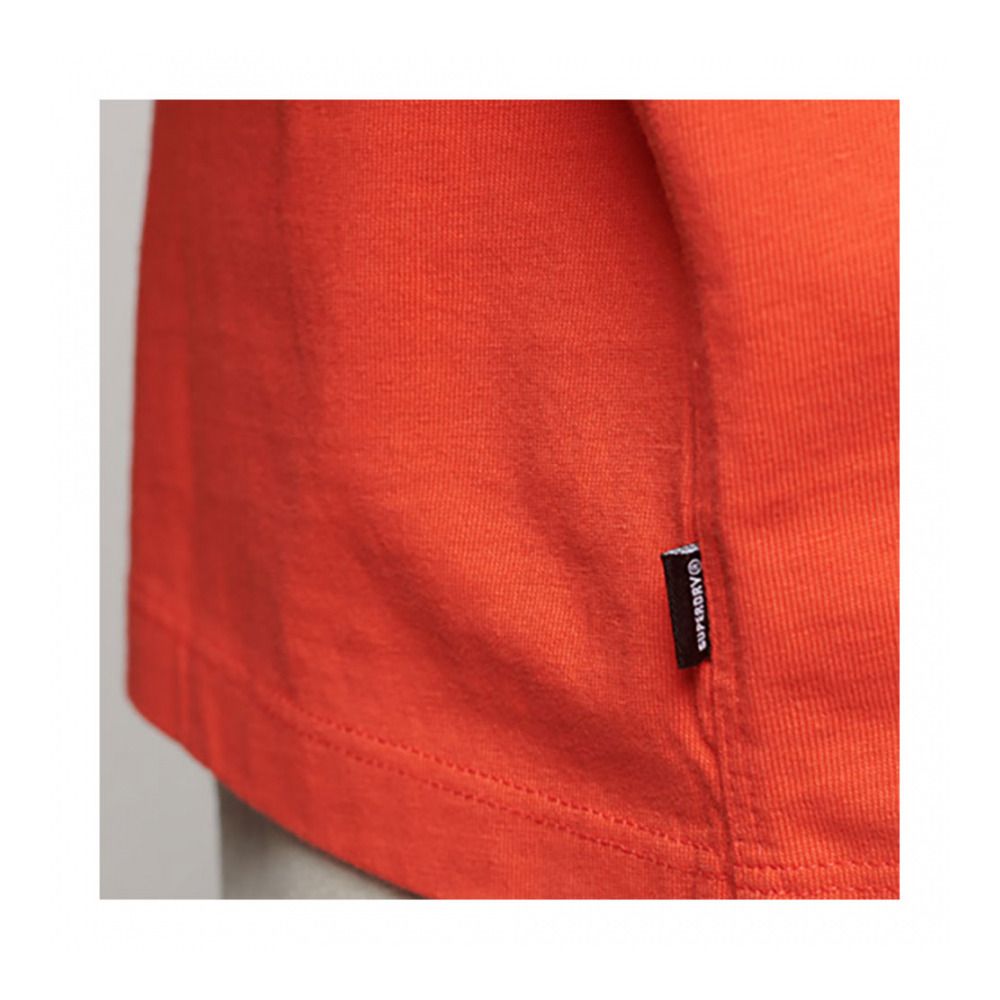 Superdry CODE STACKED LOGO - Tee-shirt Homme sunset red