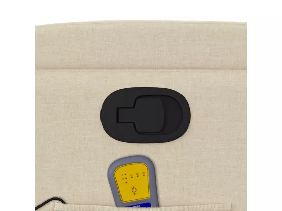 Fauteuil de massage inclinable Crème Tissu