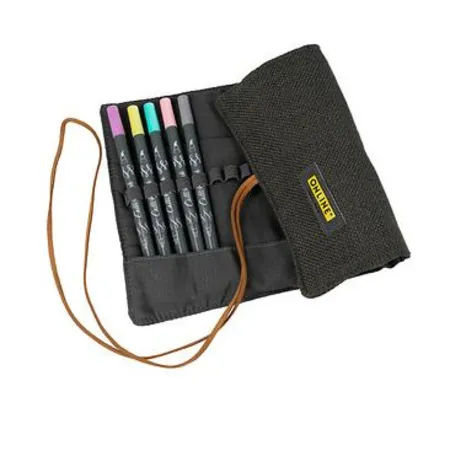 ONLINE Calli.Brush Brush-Pen 5 sortierte Farben im Textil-Roll-Etui