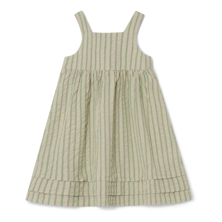 garbo&friends Robe Rayée Seersucker Bébé | Vert