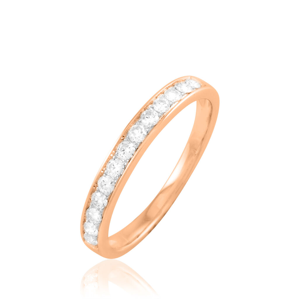 Demi-alliance Or Rose Rhea Diamants