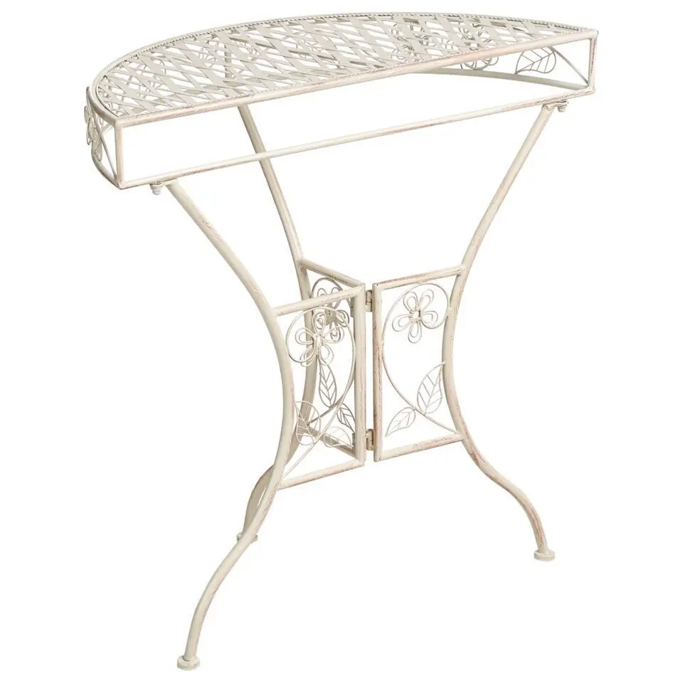 YAVIZA - Tuintafel - Lichtbeige - IJzer