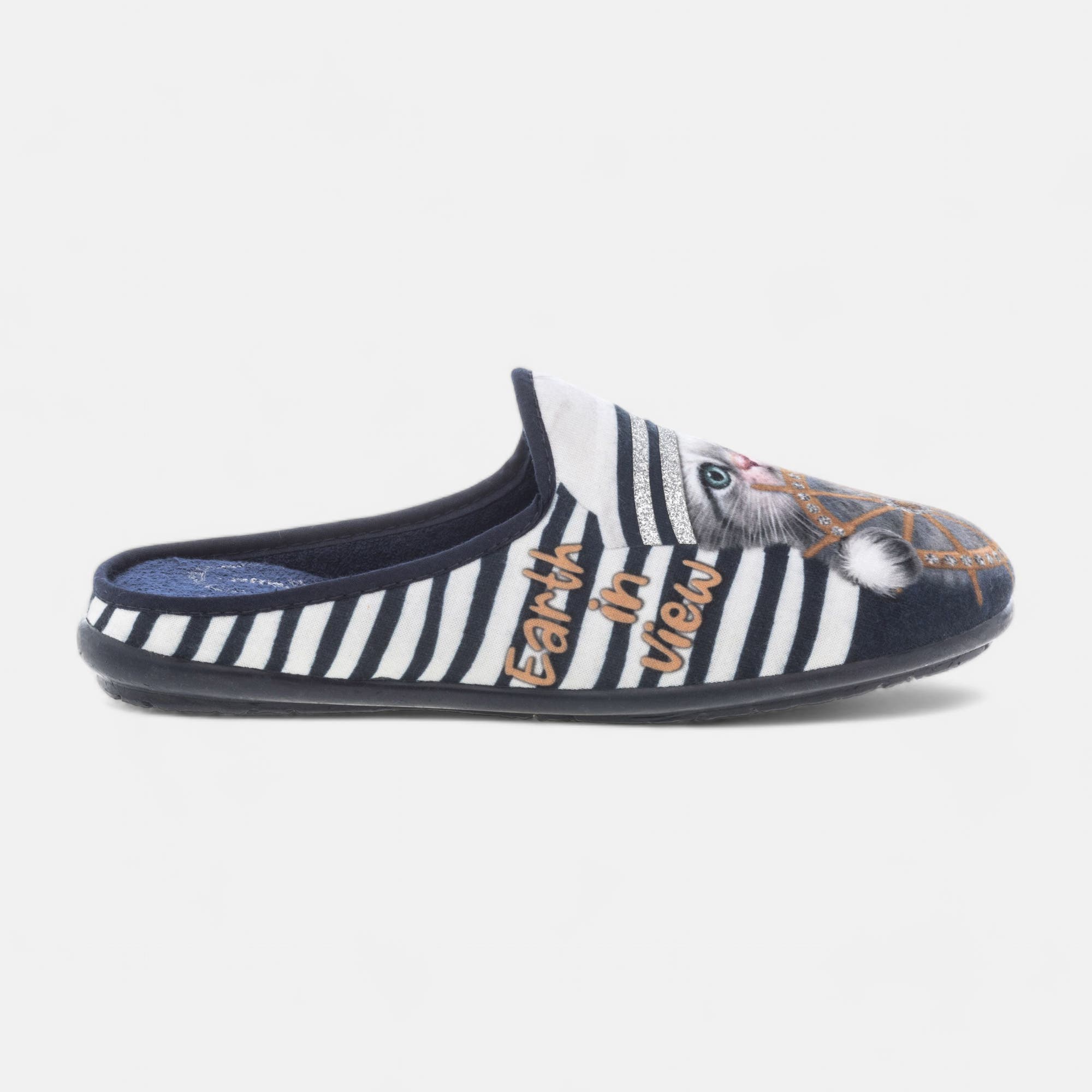 Pantoufles mules Femme bleu marine