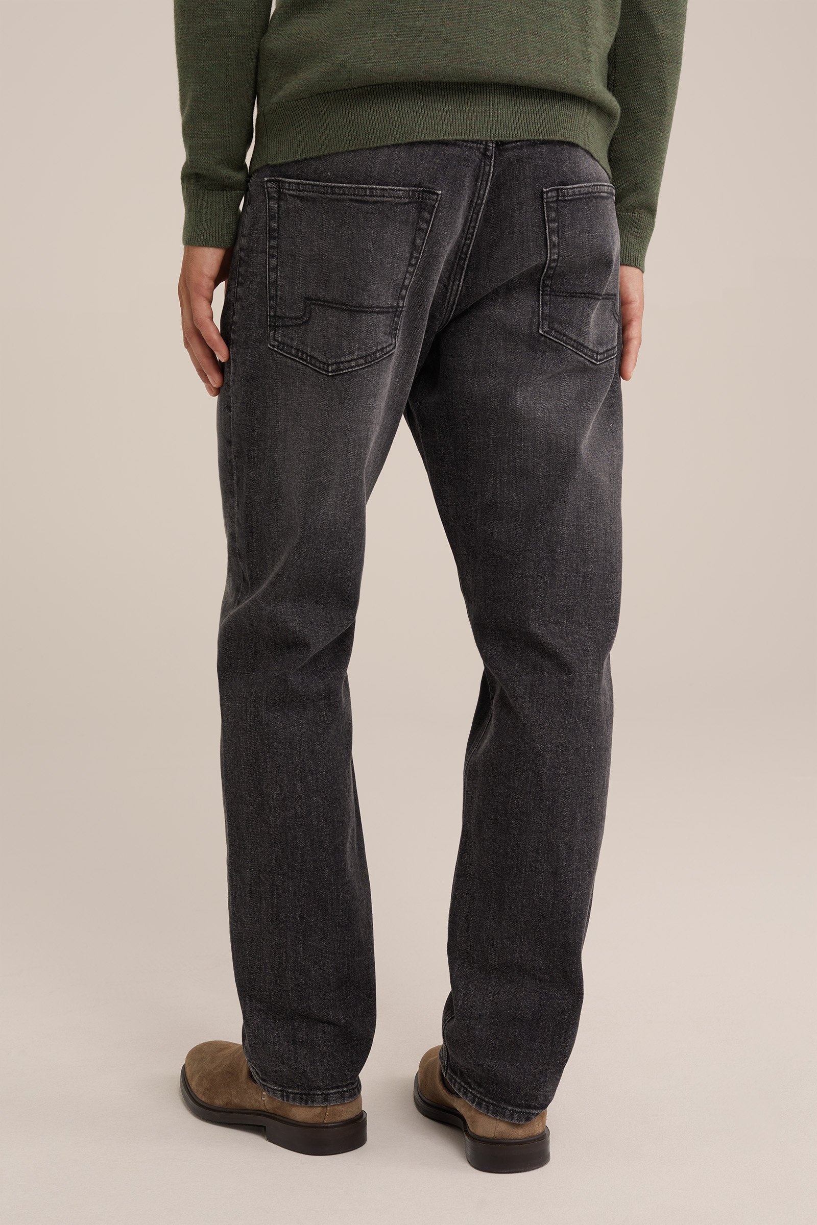 relaxed fit jeans met medium stretch Blue Ridge Donkergrijs