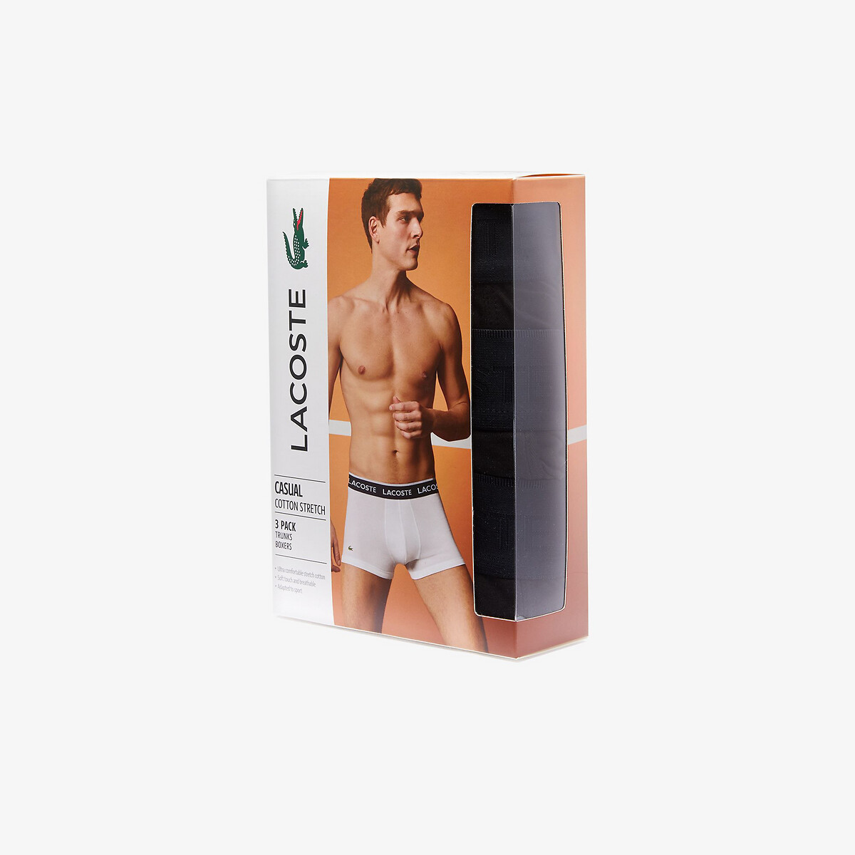 LACOSTE<br>Conjunto de 3 cuecas boxer