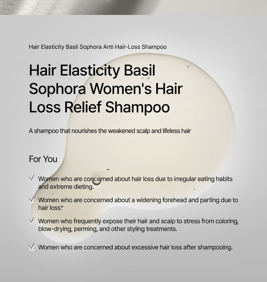 ODELOI - Haarelasticiteit Basil Sophora Anti-haaruitval shampoo