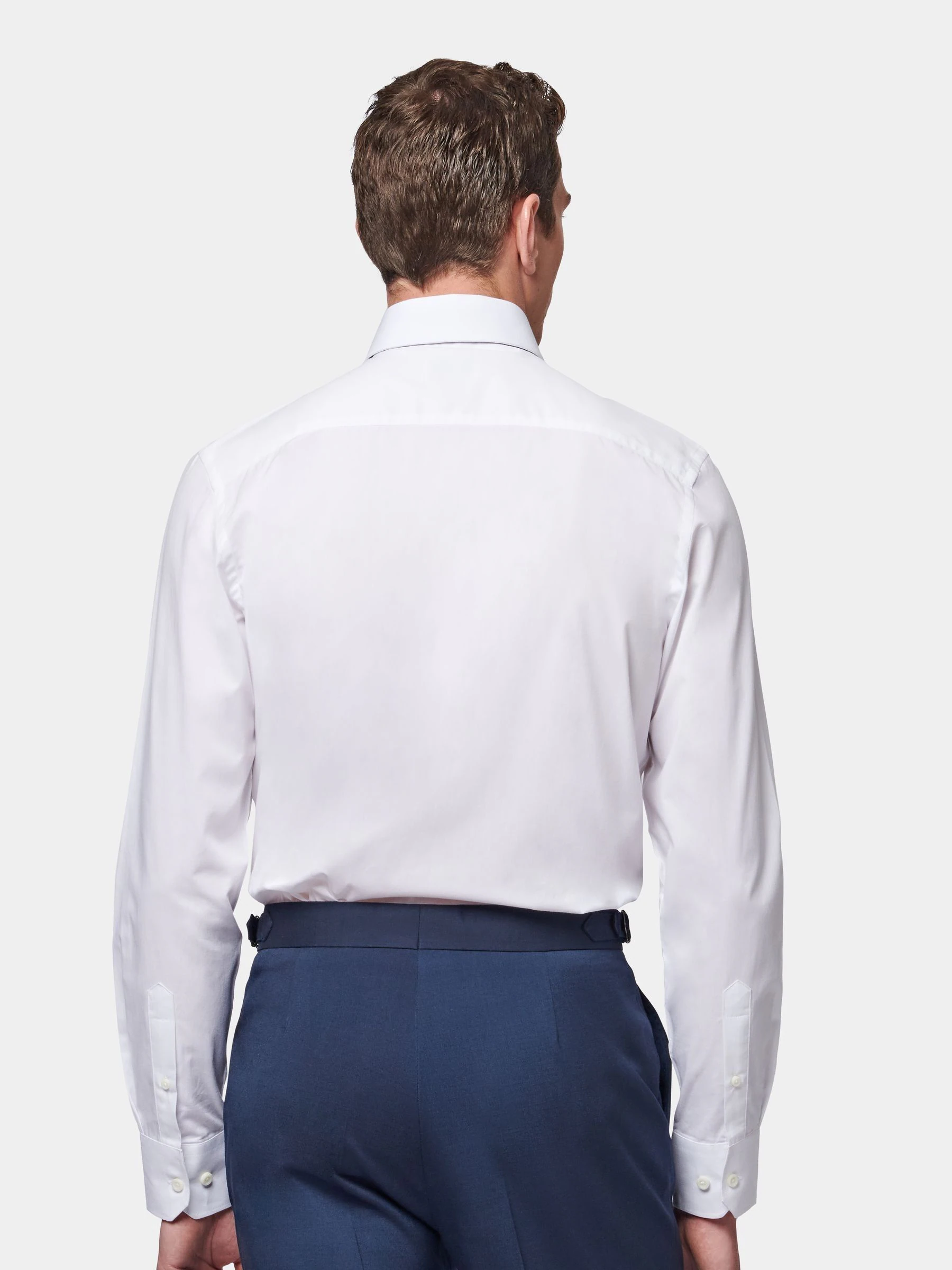 Wit - Peckham Rye poplin-overhemd met lange mouwen van 100% katoen