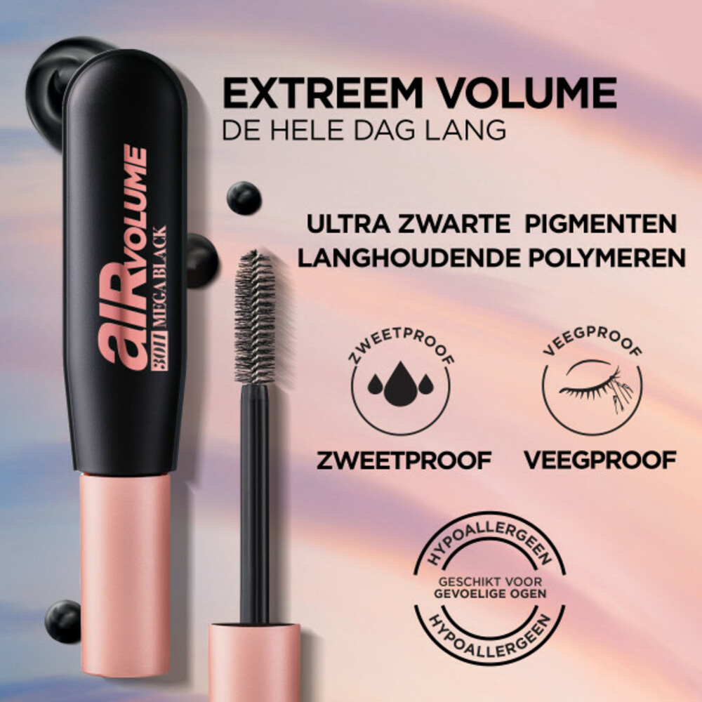 L'Oréal Air Volume Mega 30H MascaraExtra Zwart
