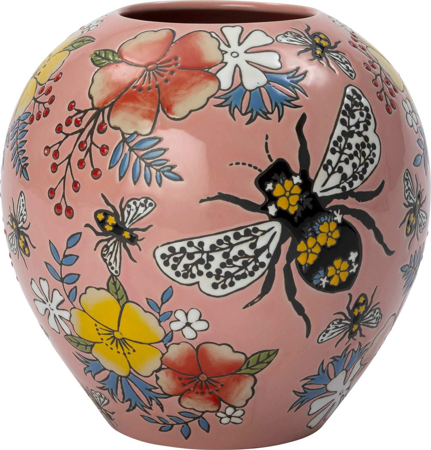 Intratuin vaas Nik roze D 20 H 20 cm