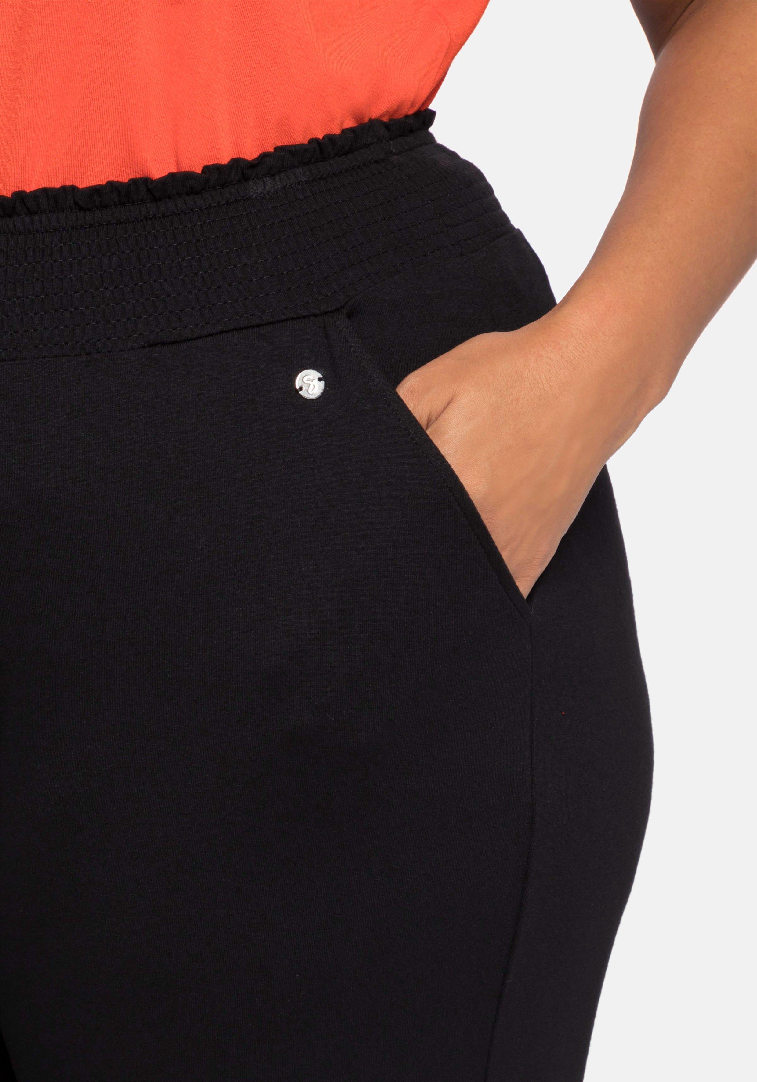 Jerseyhose im Joggpants-Stil, mit gesmoktem Bund