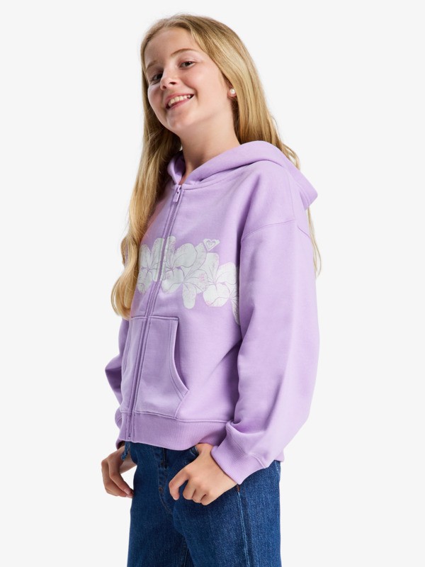 Midnight Hike Brushed Sweat à capuche zippé Violet Fille 4-16