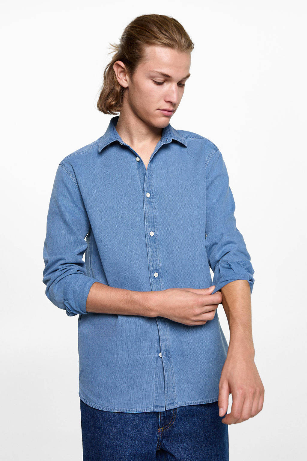 MANGO TEEN overhemd blauw
