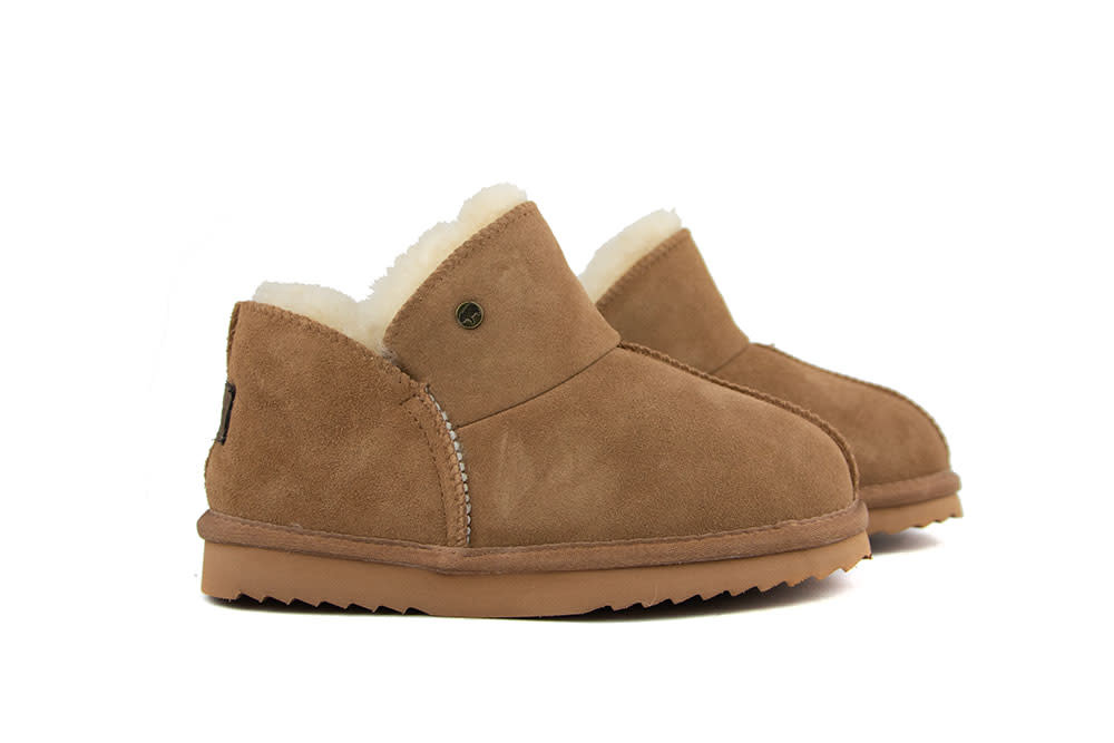Warmbat Pantoffels Willow Cognac Suede