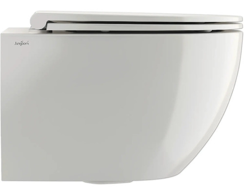 Jungborn wandclosetset TWO 52, randloos, wit, met toiletzitting met Turbo-Flush-technologie