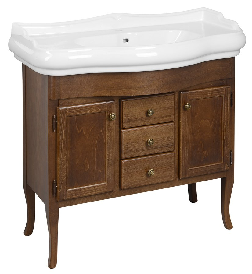 Sapho Retro wastafel onderkast 89x80x48cm beuken