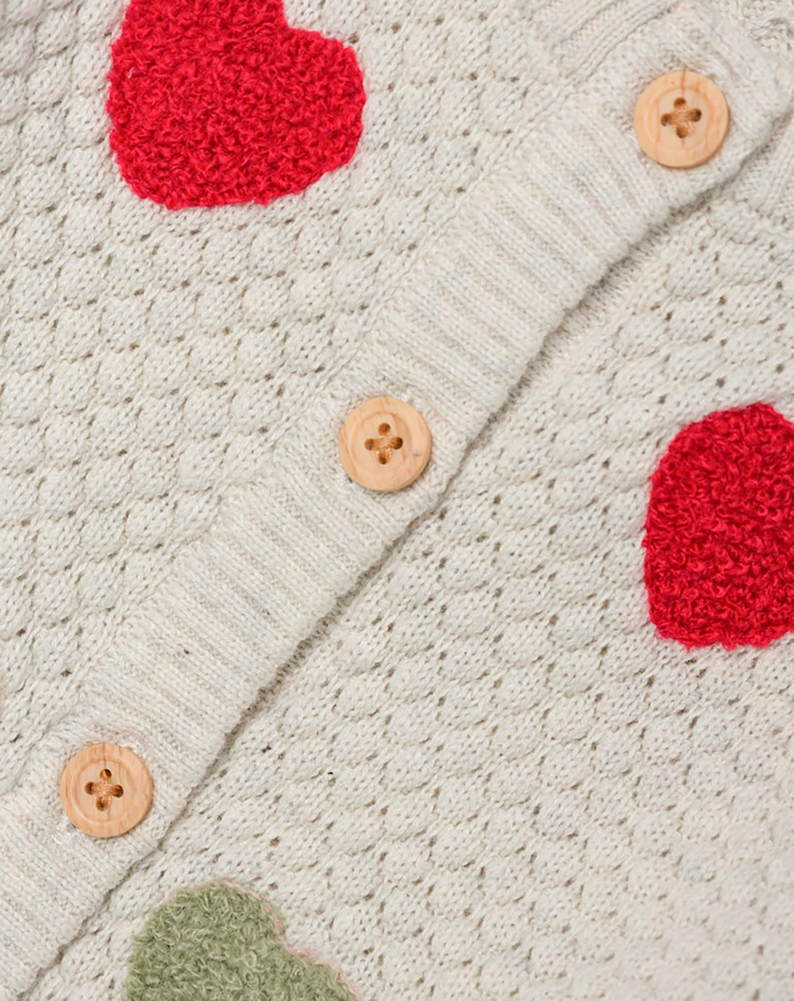 Strickjacke NBFNESILLE HEARTS in peyote melange