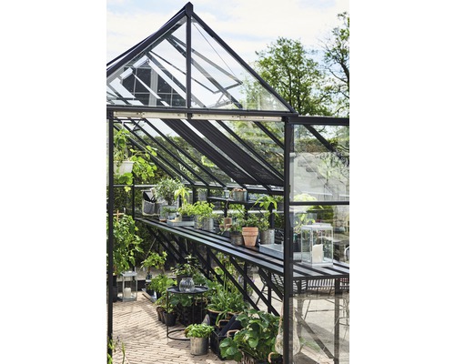 Tafel Hallen voor kas Qube 816 190 x 14 cm zwart