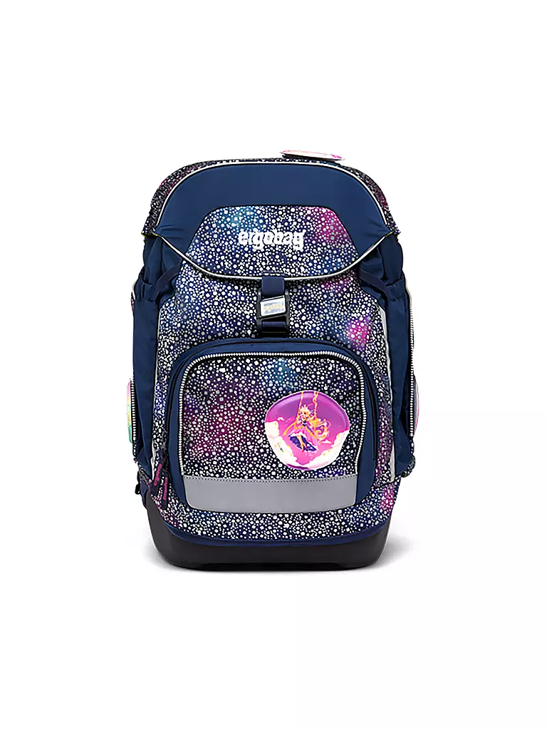 ERGOBAG Schultaschen Set 6tlg PACK Reflex Glow - Bärlaxy lila