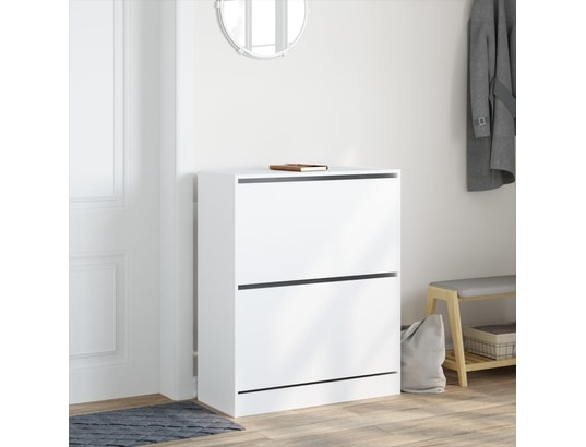 VIDAXL - Armoire à chaussures blanc 80x34x96,5 cm bois d'ingénierie