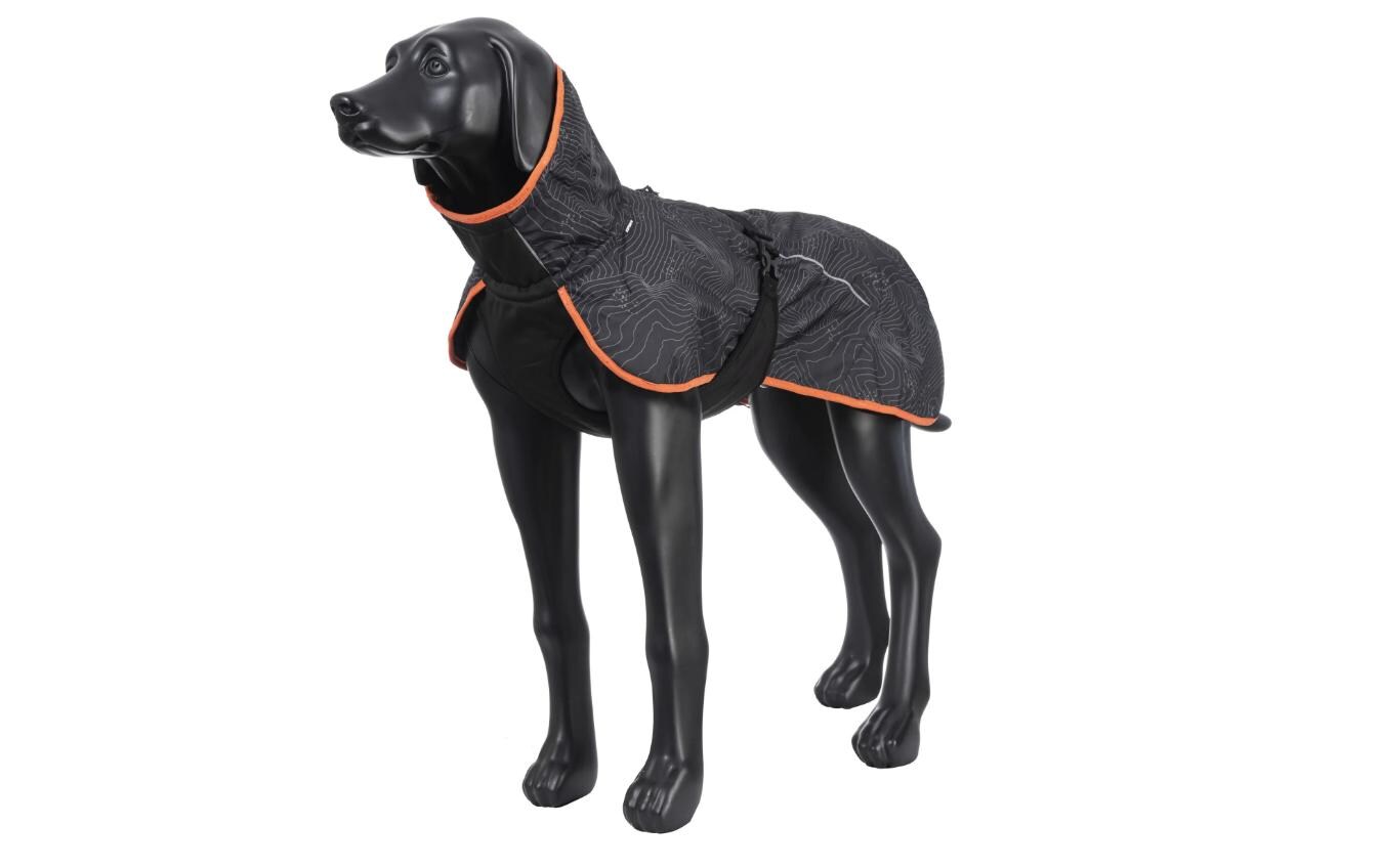 Wintermantel Delle Schwarz, XLFederleichter Wintermantel für Hunde