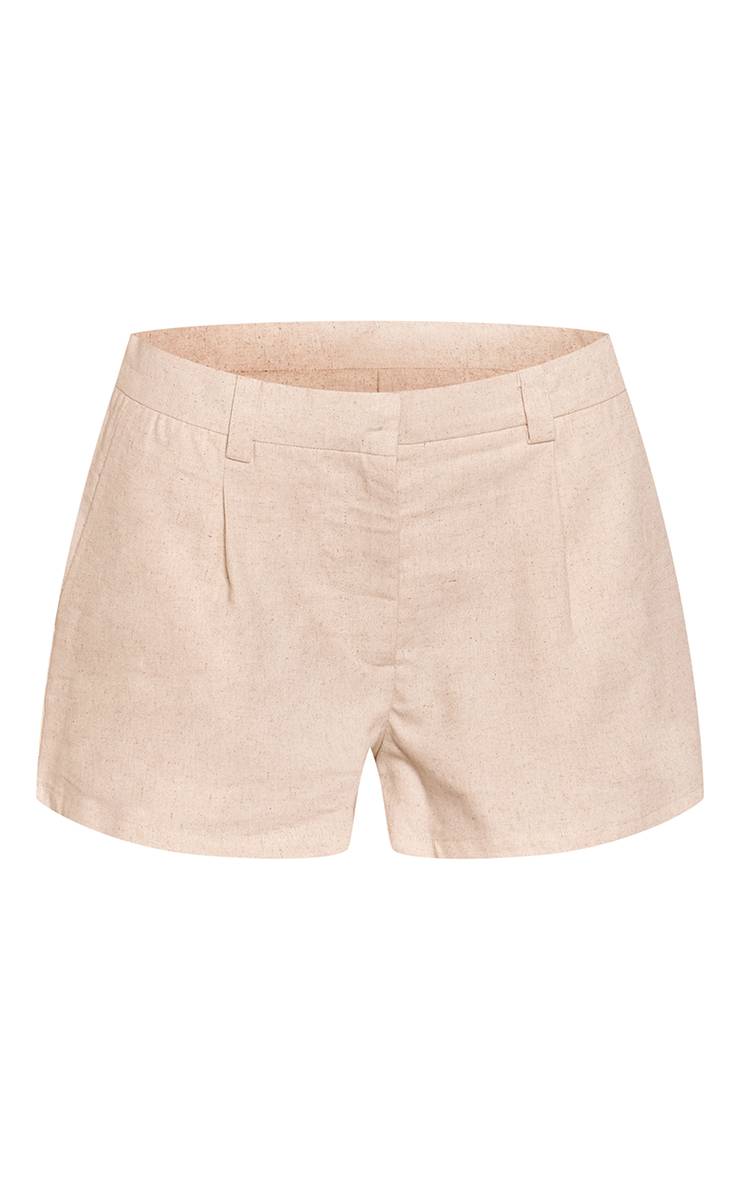Naturel Short Tailleur Texturé Ensemble Coordonné