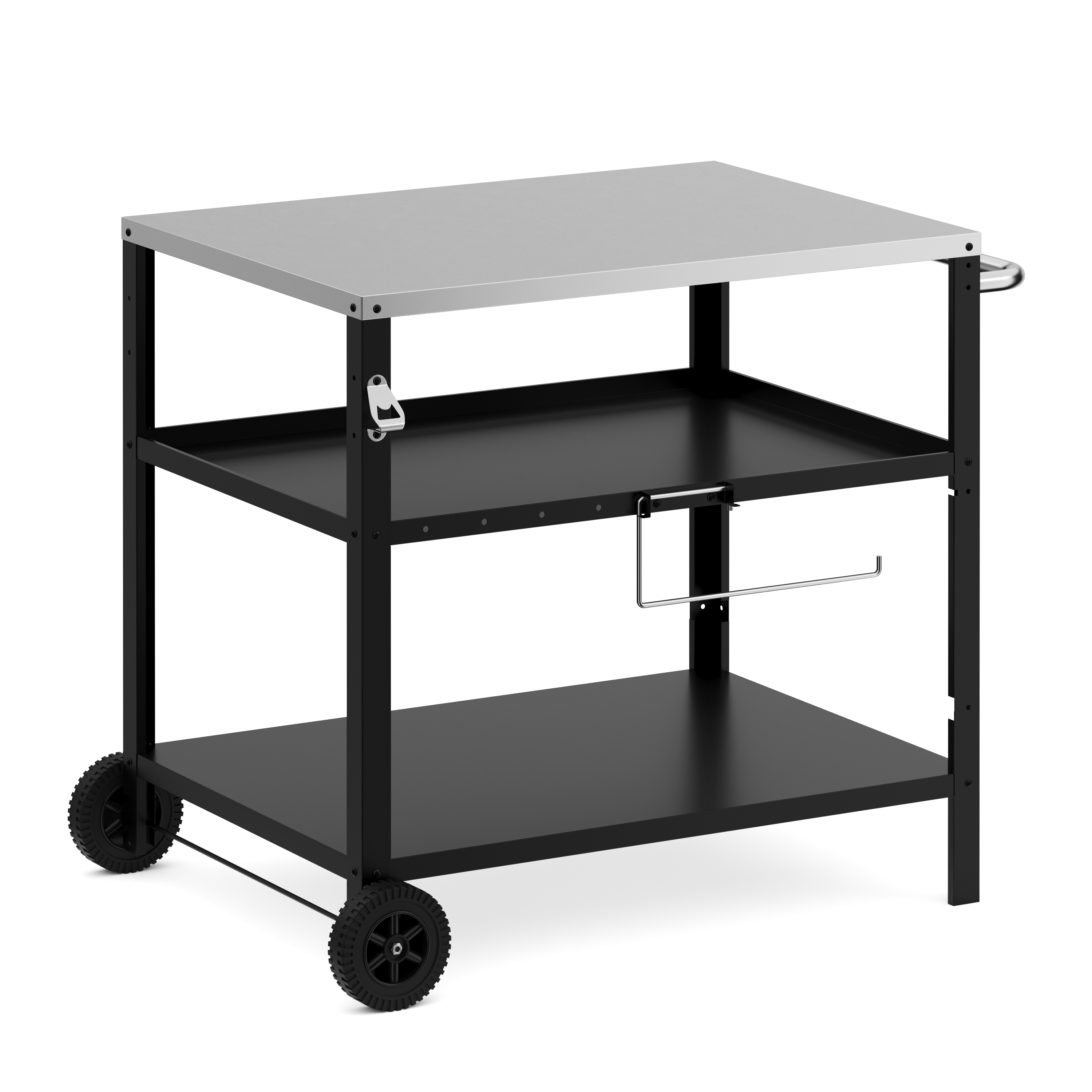 Grill Beistelltisch 113 x 64 x 84 cm schwarz