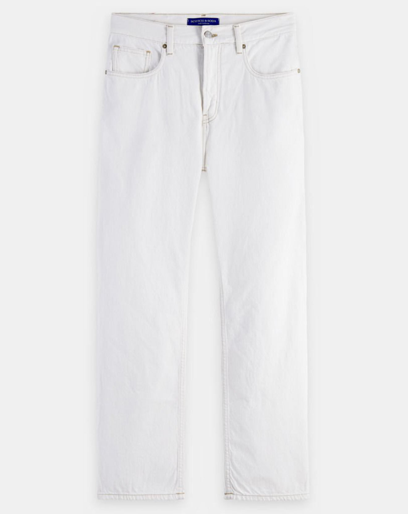 Scotch & Soda Jean en Coton Bio mélangé Regular Fit blanc