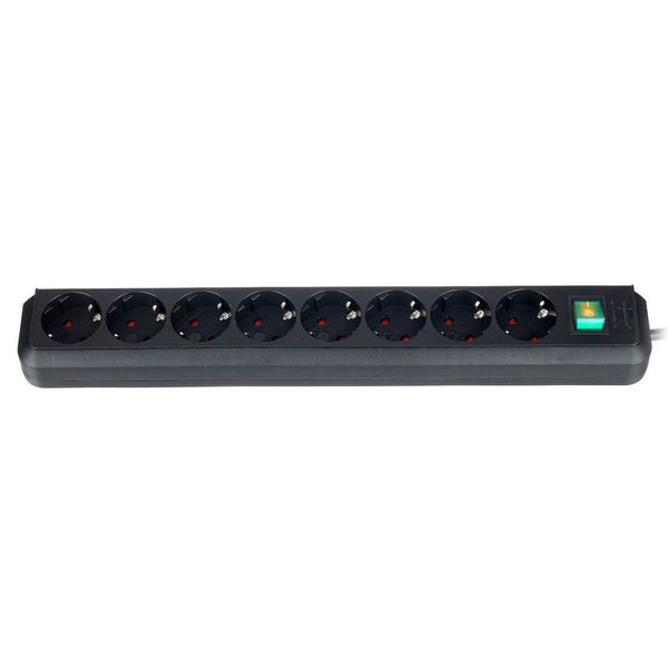 Brennenstuhl Eco-L 8 Way Split Sw 3m BK