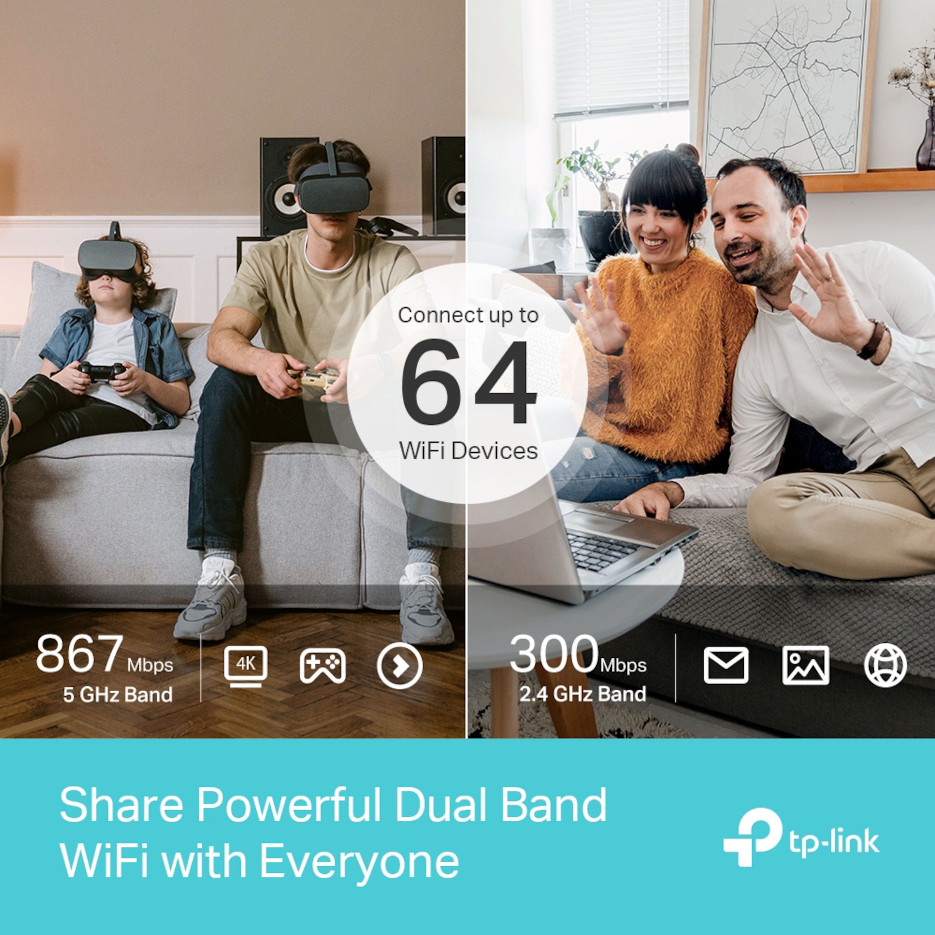 TP-link Archer MR600 4G+-ruter med modem AC1200
