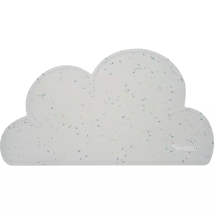 KINDSGUT Platzdeckchen Wolke, Konfetti in hellgrau